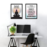 Yoga Quotes Wall Frames (Set of 2)