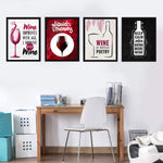 Bar Wine Quotes (Set of 4)