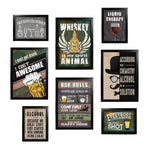 Bar Beer Whiskey Quotes (Set of 8)