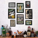 Bar Beer Whiskey Quotes (Set of 8)